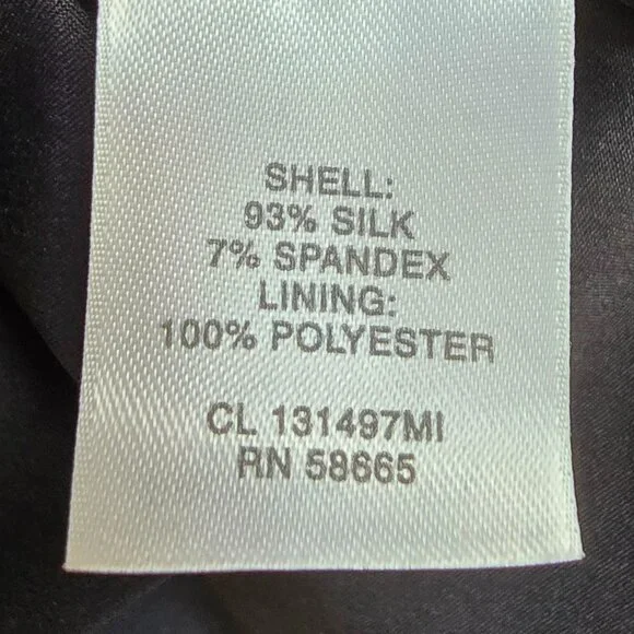 Classiques Entier Silk Black and White Palm Frond Sleeveless Midi Dress Women's - Picture 7 of 7